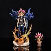 2025 28cm Anime Duel Monsters Anime Figure Gk Yugi Muto Doll 2 Heads Pvc Statue Model Collectible Decoration Toys Christmas Gift