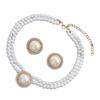 Elegant Pearls Necklace and Earrings Set for Weddings Parties Daily Wear