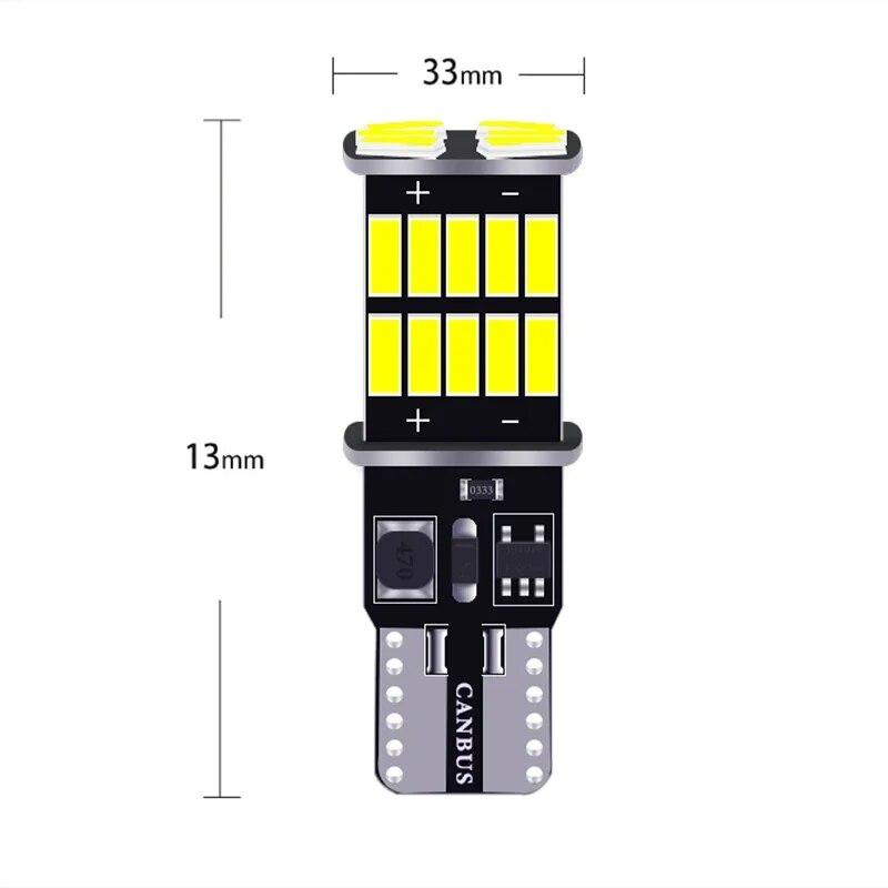 10PCS T10 4014 26SMD W5W Canbus NO Error Car Interior Map Dome Lights Parking Light Auto Signal Lamp 12V Universal White