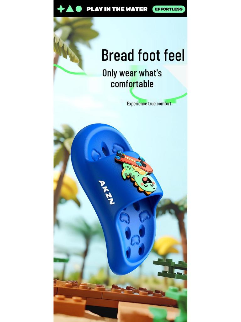 2025 Cute Cartoon Non-slip Quick-dry Boys' Indoor Bathroom Slippers