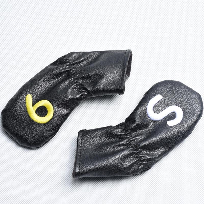 Waterproof Golf Putter Covers, Golf Iron Head Covers PU Leathers Golf Club Covers Iron Headcovers, Golf Club Head Covers