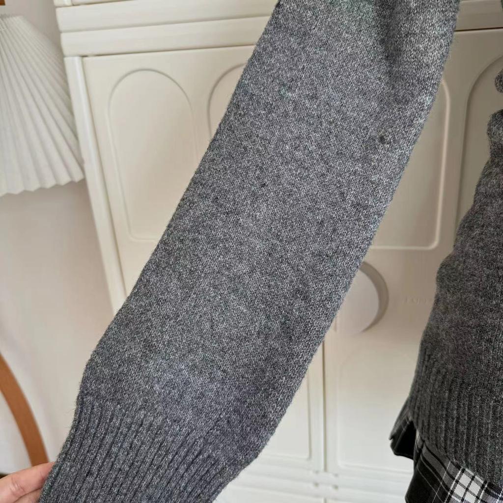 Französisch Retro Elegant Y2k 3-teilige Sets Damen Vintage Einfarbig Langarmpullover + Spitze Lässige Weste + Karierter Schicker Rock Herbst 2024