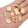 5pcs Stainless Steel Heart Charms Star Moon Pendants for DIY Women Fashion Jewelry Sweater Chains Necklaces Findings Supplies