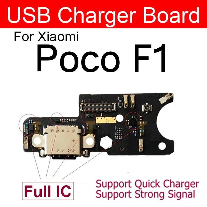 USB Chargng Dock Port Connector Board Flex Cable With Microphone For Xiaomi Mi Poco F1 F2 Pro Poco X3 X2 C3 Mi Play Repair Parts