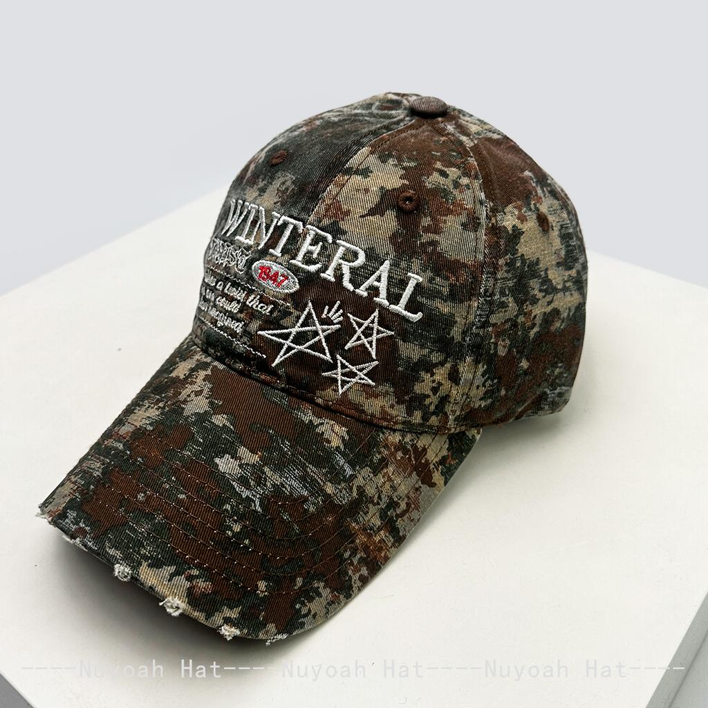 Baseball Stitching Stitched Embroidered Alphabet Star Flowers Camouflage Women  Men Her Him For Fresh Caps Peaked Hats Sunshade Ins Versatile