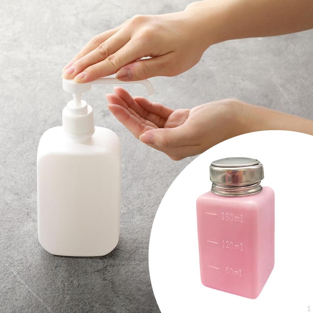 Alcohol Pump Dispenser Bottle for Makeup Remover In Pink