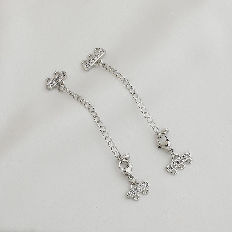 14K Gold-Plated Lobster Clasp Zircon Tassel Pendant Chain for DIY Jewelry Extension