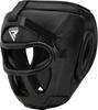 RDX Maya Hide Leather Boxing MMA Protector Headgear UFC Fighting Headguard Sparkling Helmet, Size L, Black