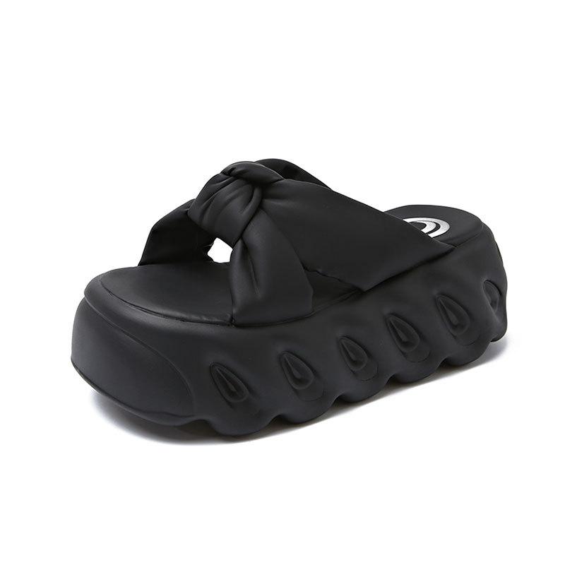 With Skirts, Slippers, Women's Summer Outer Wear, High-end Sense Going Out, Women's Sandals 2025 New Thick-soled Heightening Muffin Sandals