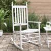 VidaXL Set of 2 Rocking Chairs Curved Seats, Rockers with Backrest, Patio Balcony Terrace Outdoor Seats, White 3281588