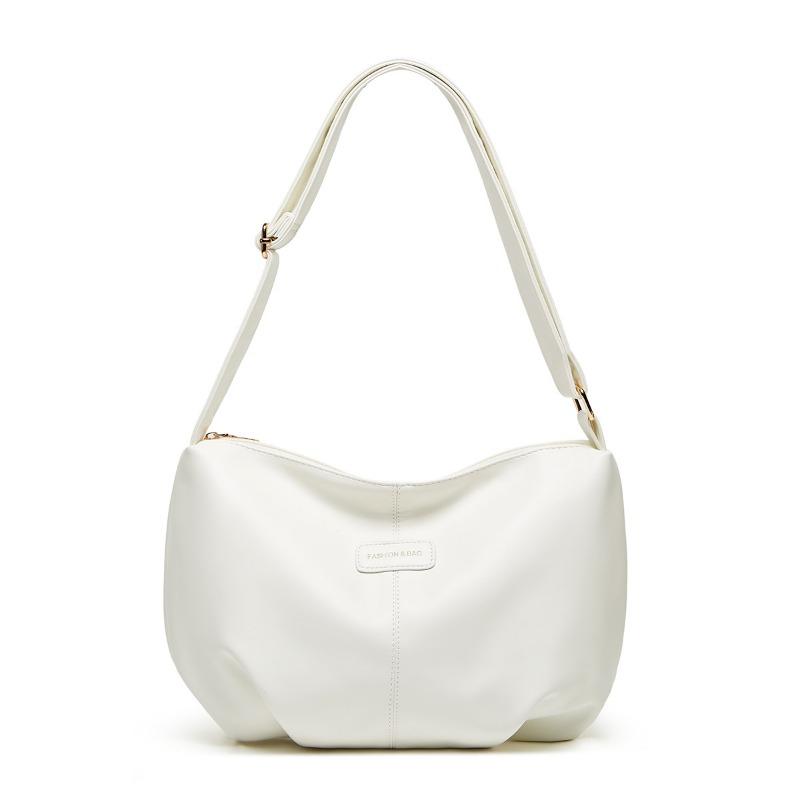 Large capacity bag women's summer versatile shoulder messenger bag pleated texture commuter dumpling bag tote bag