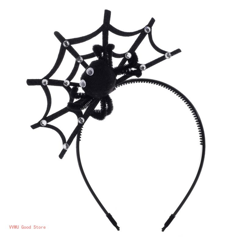 for Creative Web Hair Hoop Photoshoot Hair Holder Halloween Party Headwear for Children Adult Unisex