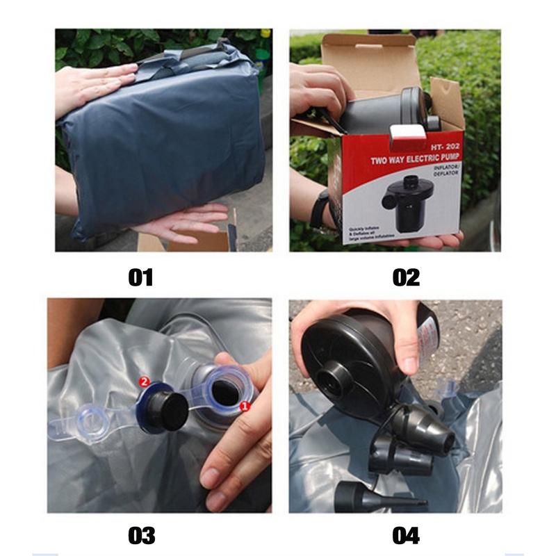 135X80Cm/53X32tommers bærbar bil sovemadrass Forlenget seng Oppblåsbar billuftmadrass Baksetet Reiseseng med luftpumpe