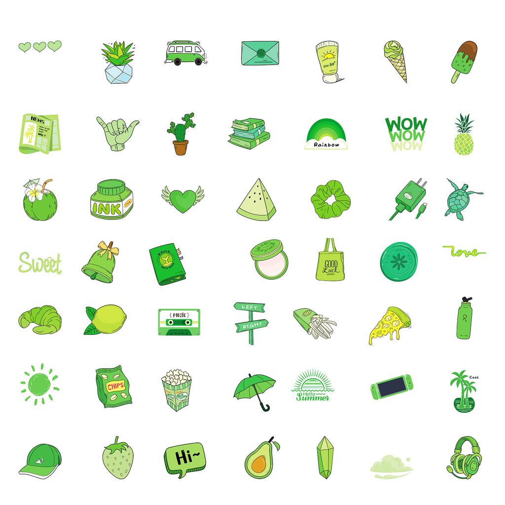 100 Small Size 4Cm Waterproof Stickers For Kids Reward Stickers Toys Diy Water Cup Stationery