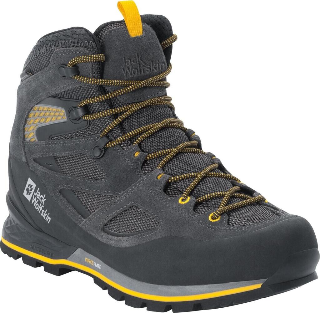 Hiking Shoes Jack Wolfskin Force Crest Texapore Mid (4048012) Black/burly Yellow XT