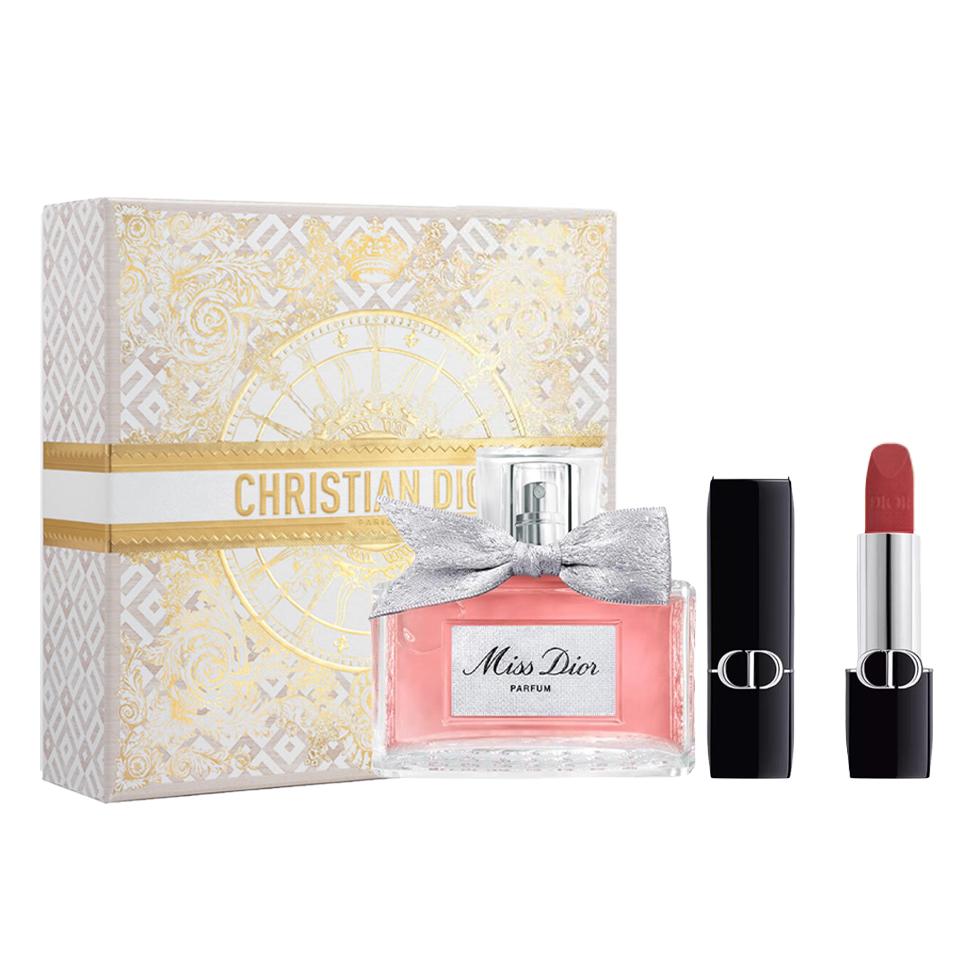 Dior Rouge Dior With Miss Dior Parfum Set Perfume 35ml+Lipstick #720 Velvet