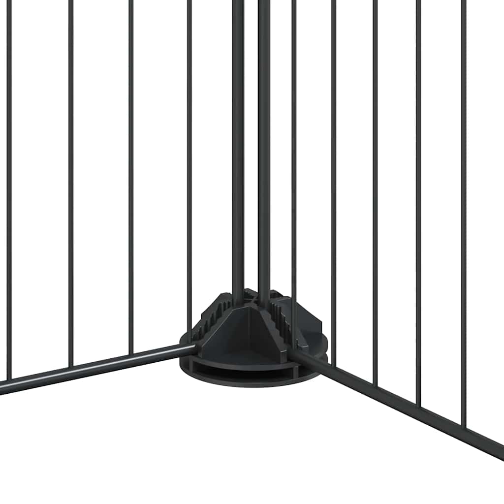 12 Panel Pet Cage with Door Black 35 x 35 cm Steel