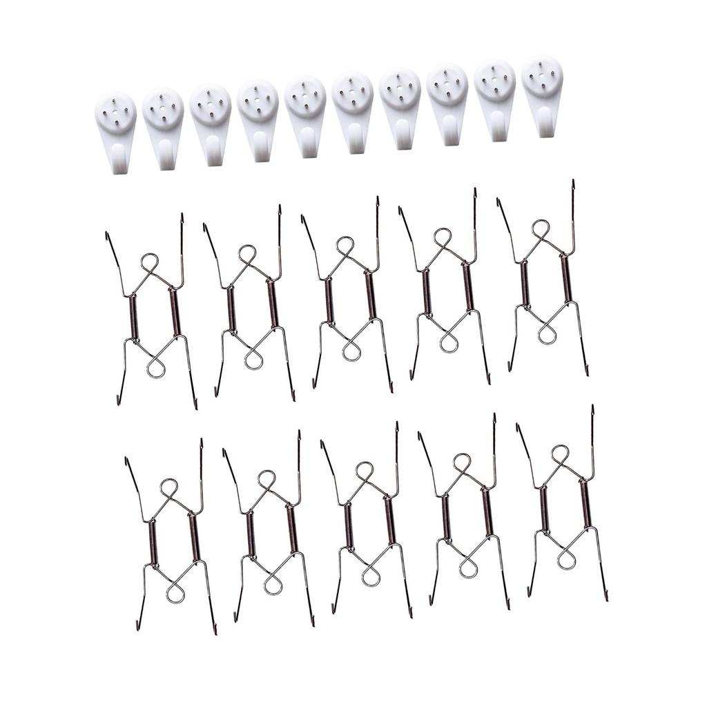 20 Pieces Mountable Plate Hanger Heavy Duty Wall Mountable for Decorative Plates Wall Plate Hangers Plate Display Hanger