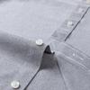 100% Cotton Oxford 3XL Men's Shirts Short Sleeve Regular Fit Formal Single Pocket Work Gray White Shirt