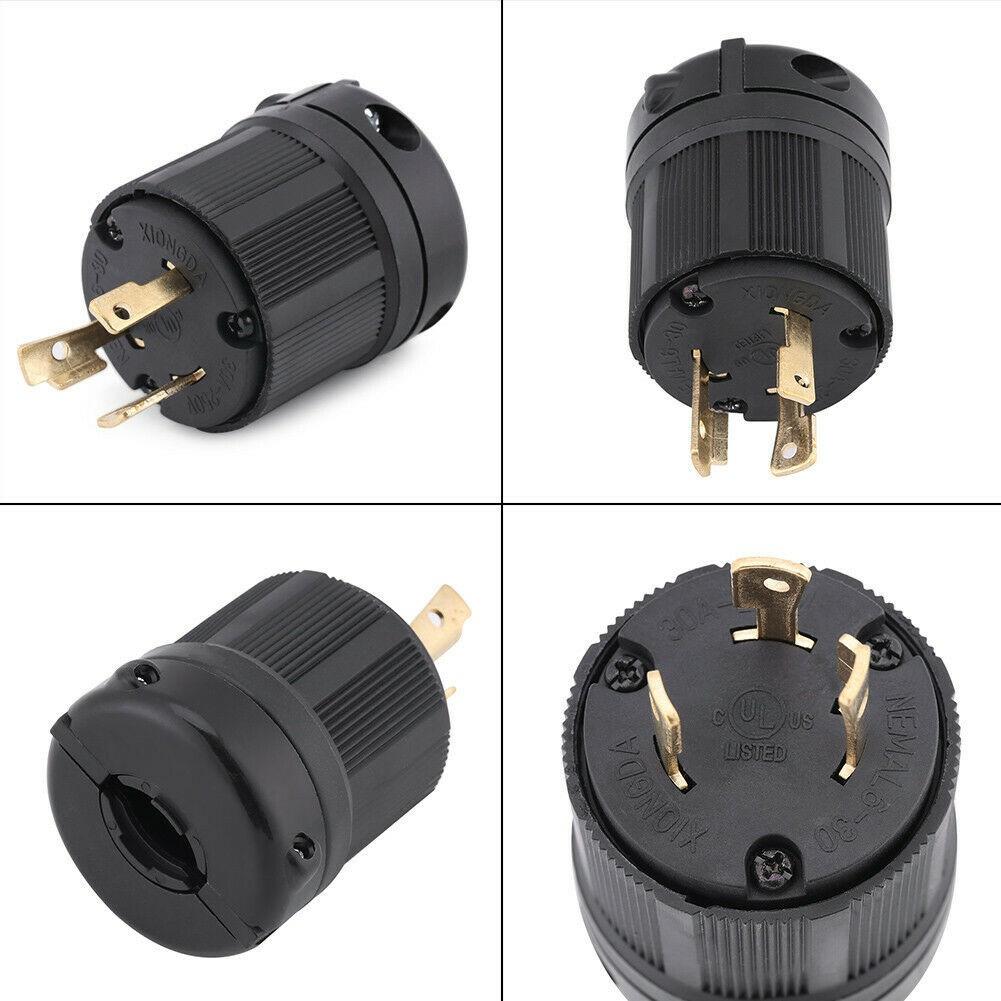 NEMA 30A 250V -Lock Plug For L6-30P 3-pole Wire Lock Electrical Plug Connector