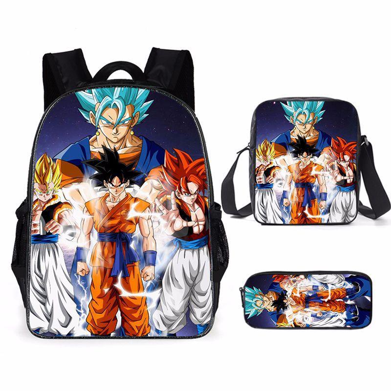 

Dragon Ball Seven Dragon Ball Backpack Primary And Secondary School Students Three-Piece Set Schoolbag Children S Satchel Pencil Case Three piece set