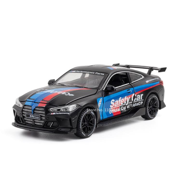 1:32 Scale M4 Cars Miniature Models Alloy Diecast Toys with Light Sound Pull Back Vehicles 4 Doors Opened Car Kids Xmas Gifts