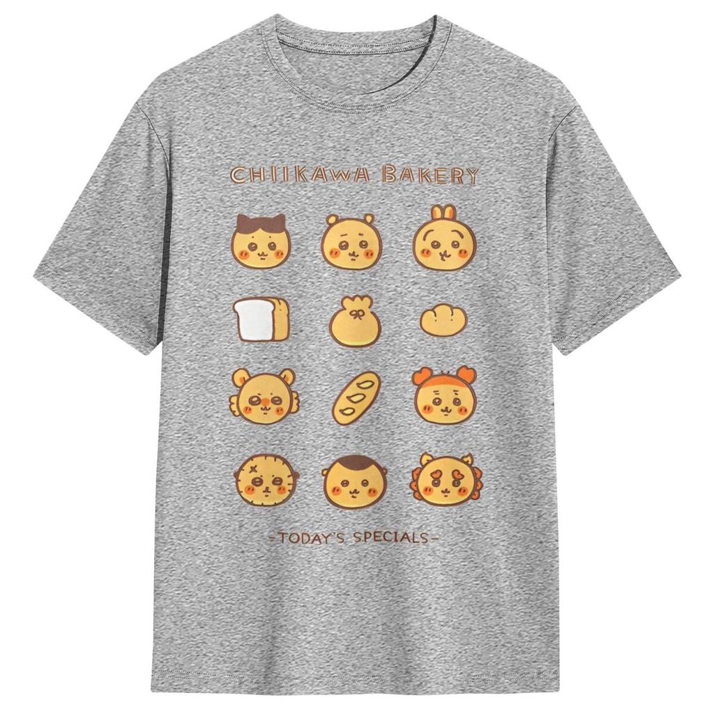 Men T-Shirt Chiikawa Chiikawa Bakery T-Shirts Hipster Beach Tee Shirt Funny Design 100% Cotton Tops Gift Idea