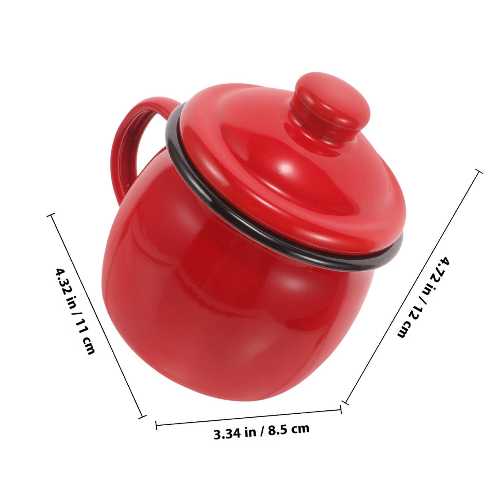 

Ceramic Pumpkin Cup Enamel Mug For Coffee Tea Juice Portable Camping Mug Thickened Household Drinkware Kitchen Bar червоний