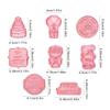 16pcs Birthday Cookie Mould Biscuit Fondant Embosser Stamp for Wedding Party Plastic Cake Decorating Baking Tool