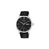 Classic Mechanical Movement Genuine Leather Strap Watch Men's Watches Black Dial NH8350-08EB