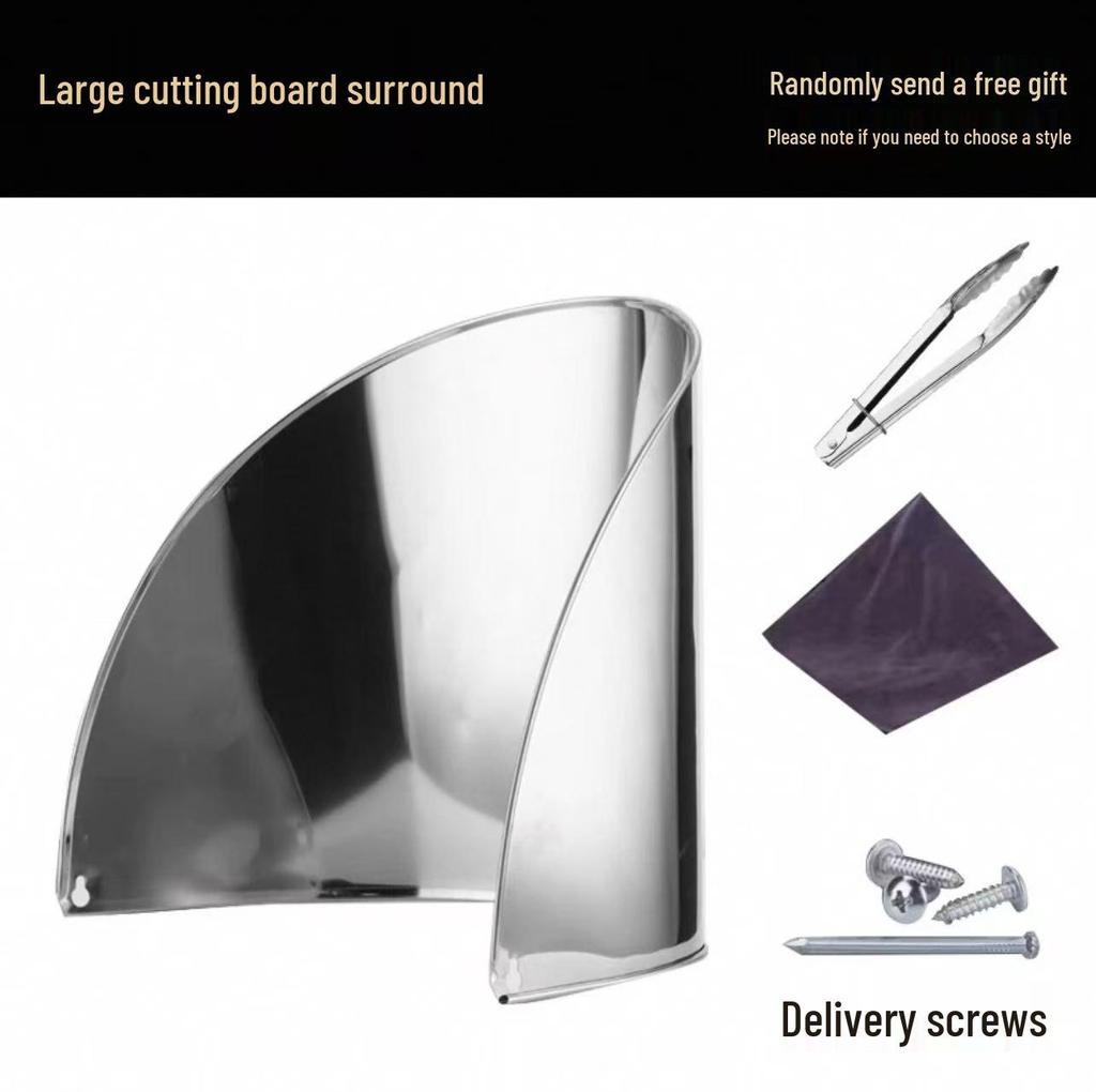 Stainless Steel Anti-Splash Cutting Board Baffle