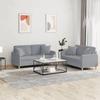 VidaXL Set of 2 Sofas Cushions Light Grey Fabric 3202102