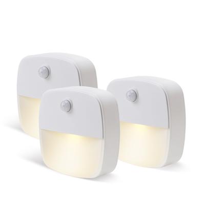 Motion Sensor LED Night Light Battery Operated Bedroom Stick On Warm Light for Bathroom Kitchen Cabinet Cupboard Hallway Stairs