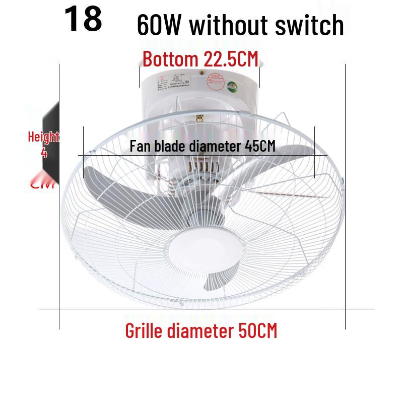 

Потолочный вентилятор Lishen 18 дюймов с 360° осцилляцией