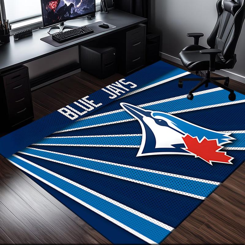 Toronto Jays Rug Office Carpet Non-Slip Mat, Chair Rug Floor Covering for Gaming, Bedroom, Living Room , Home Decor Christmas Gift