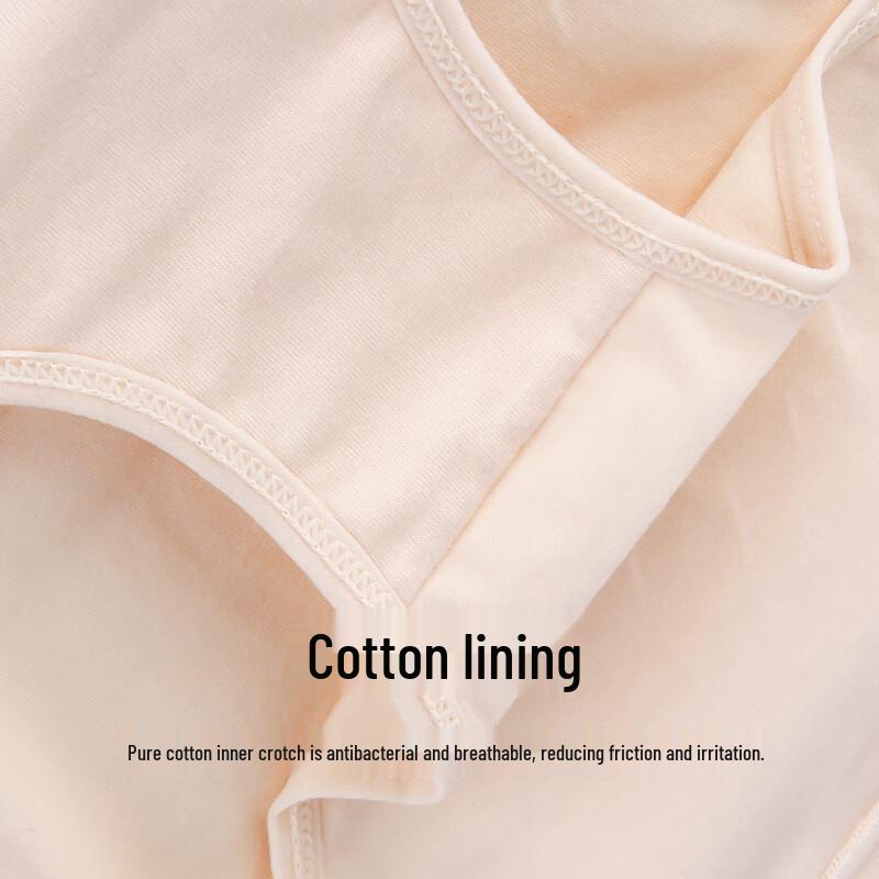 Langsha Women's High-Waist Cotton Briefs 4-Pack