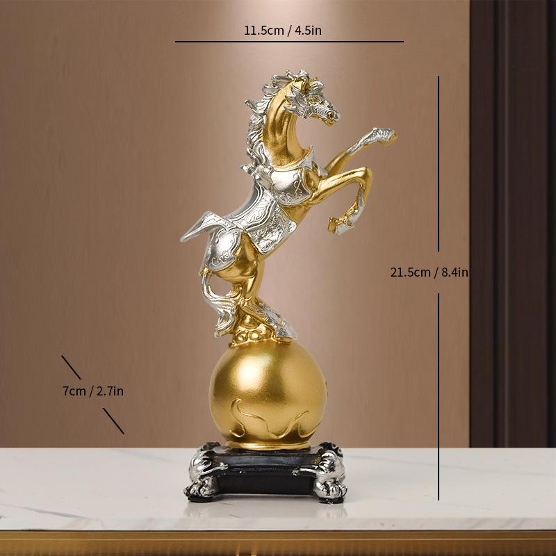Horse Figurine Creative Living Room TV Cabinet Entrance Closet Home Decoration Item Horse Year Figurine