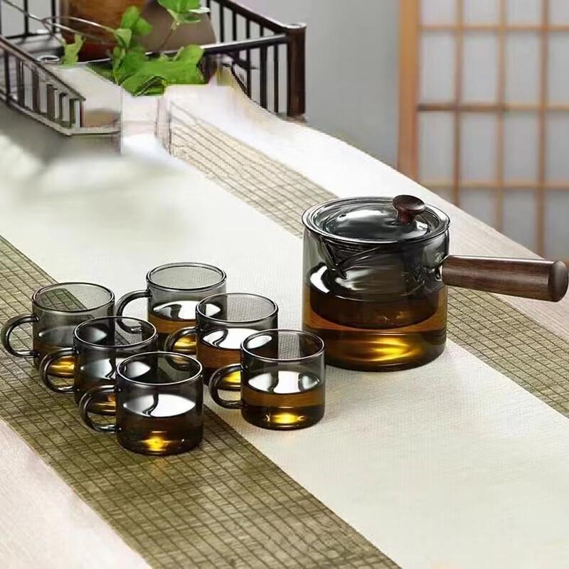 Glass Side-Handle Teapot Set