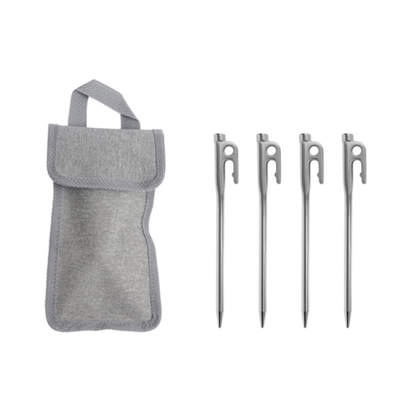 

Stainless Steels Outdoor Tent Stake Heavy Duty Tent Peg Ground Stake with Bag for Canopies, Campings, Hikings, Beach 20cm
