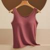 Lace Trim Strappy Tank for Women with Built-in Padding, Fixed Cups; Wear As Outerwear or Base Layer, Wide Shoulder Style.