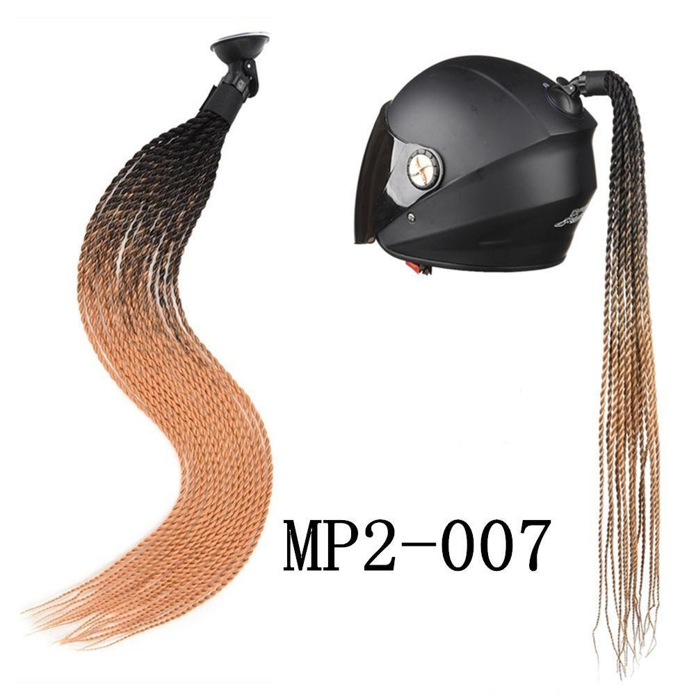 1Pc Motorcycle Helmet Braids Wig Multicolor Loose Wig Ponytail Braid Motorbike Helmet Pigtails Decoration Dual Pigtail Ponytail