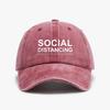 SOCIAL DISTANCING IF YOU CAN READ THIS YOURE TOO CLOSE Letter Baseball Cap Fashion Casual Adjustable Distressed Denim Hats
