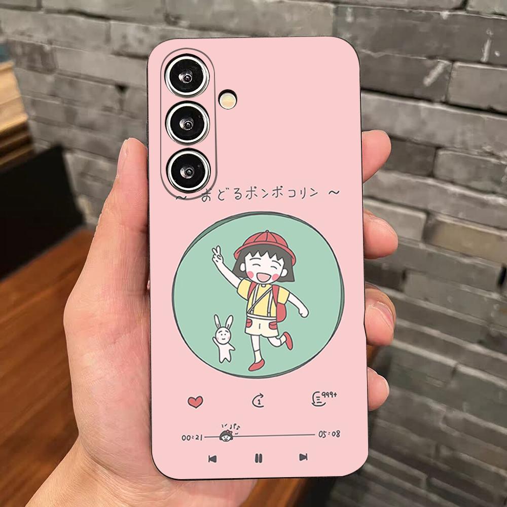 Anime Maruko-chan Phone Case For Samsung S25 Edge S24 S23 S22 S21 S20 Ultra Plus Fe Galaxy A54 A53 A34 A25 A16 Silicon Cover