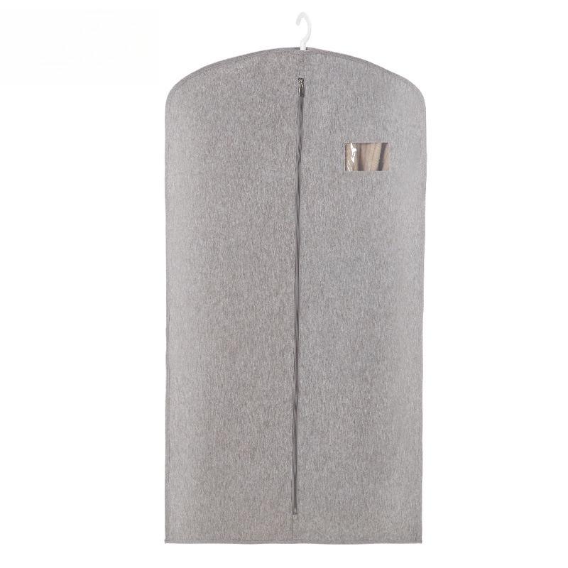 

Garment Dust Cover Breathable Moisture Proof Suit Dust Bag Hanging Coat Storage Organizer for Wardrobe 60x90cm сірий