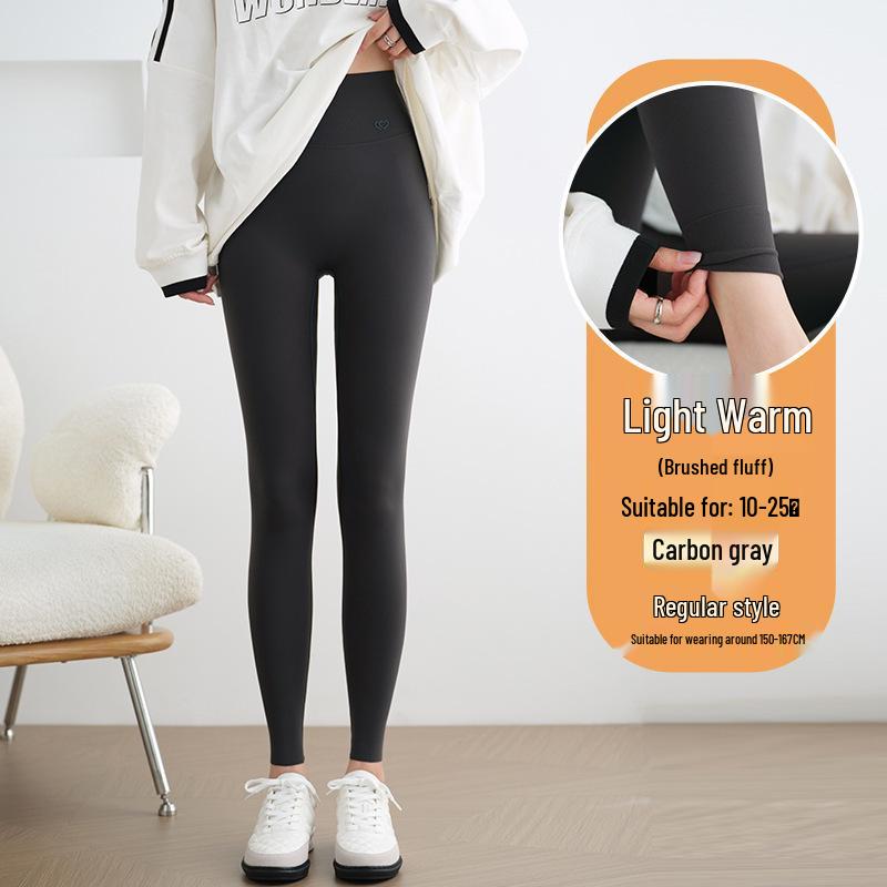 High-Waisted Tummy-Control Velvet Yoga Pants - Women s 2025 Slimming Warm Base Layer S