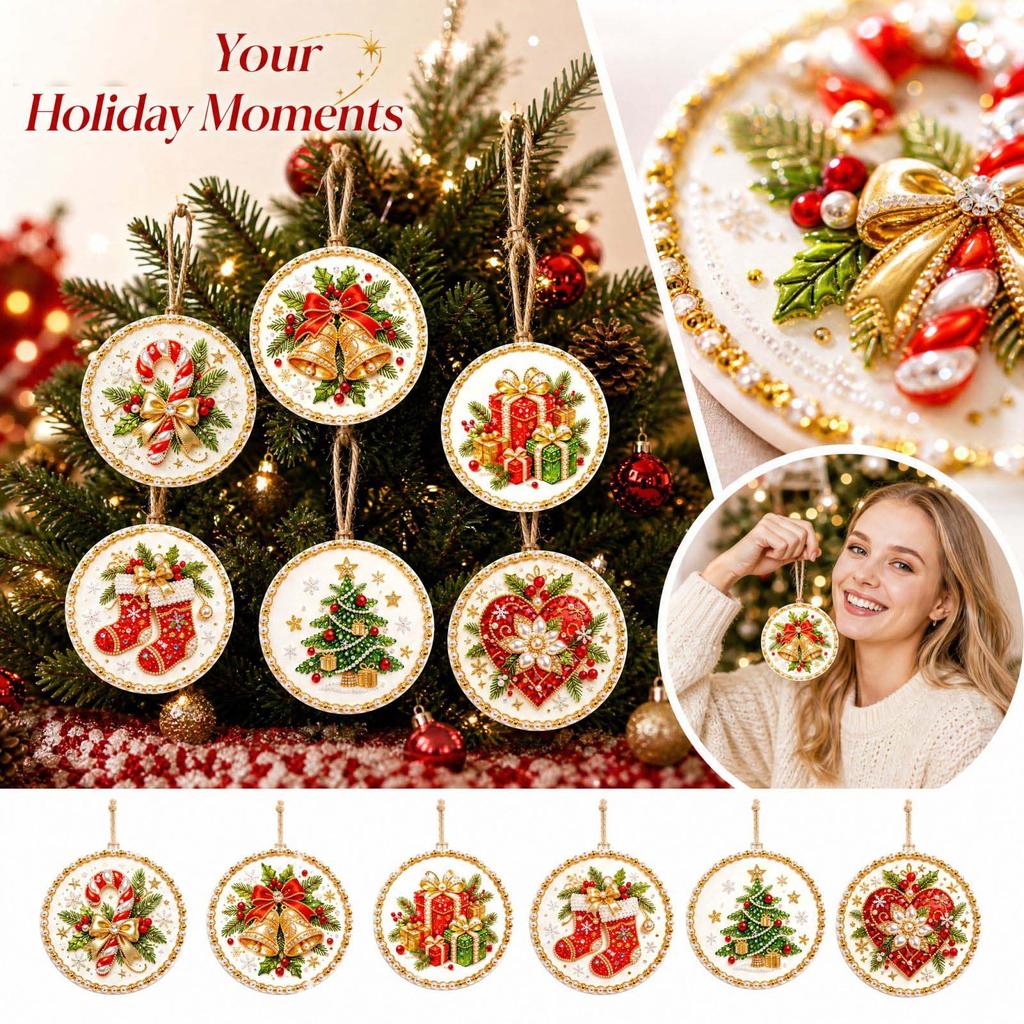 Acrylic Christmas Theme Hanging Ornament, Random Design, 1 Piece