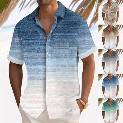 Hawaiian Shirt For Men, Men's Vintage Button Down Bowling Shirts Short Sleeve Summer Beach Shirt