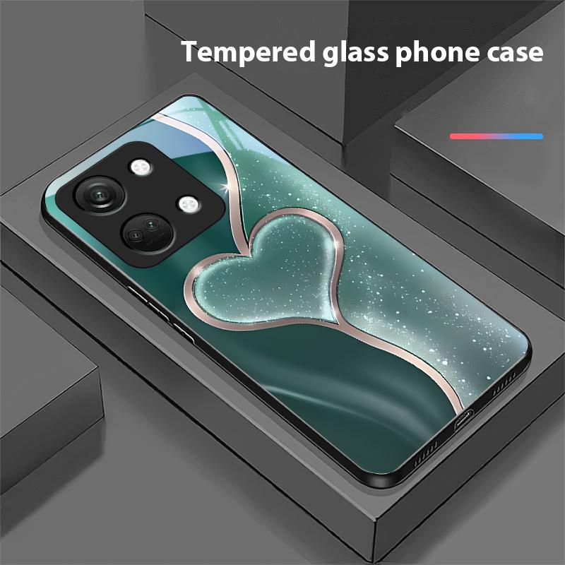 Gradual Love Big Für OnePlus Nord 3 5 6T 7 Pro 8 12 10T Reno8 Lite 5G 10R Nord N30 Hartschale Gehärtetes Glas Handyhülle Schwarz
