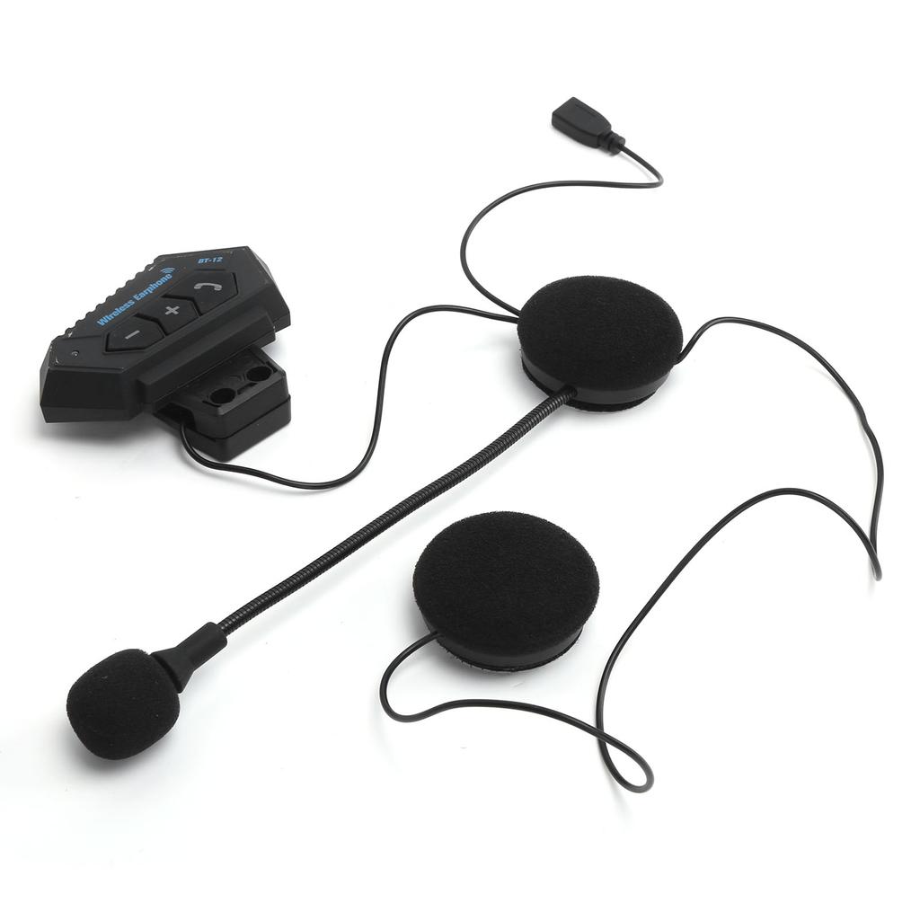 Wireless Bluetooth Helmet Headset HandsFree Call Hifi Sound AntiInterference for Motorcycle Riding