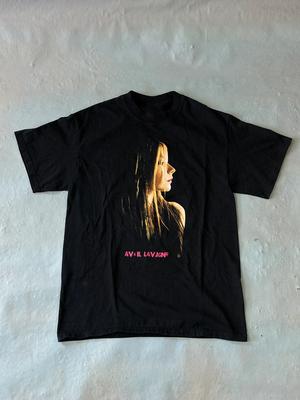 Trend Vintage Avril Lavigne Concert Tour Black Cotton Size S5XL Shirt Unisex T-Shirt